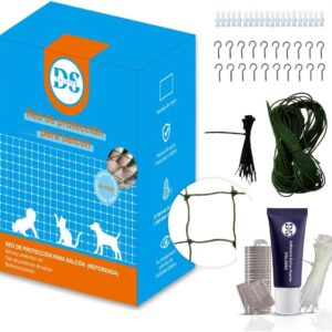 Kit Fijación de Red Reforzada para Gatos Sin Taladro