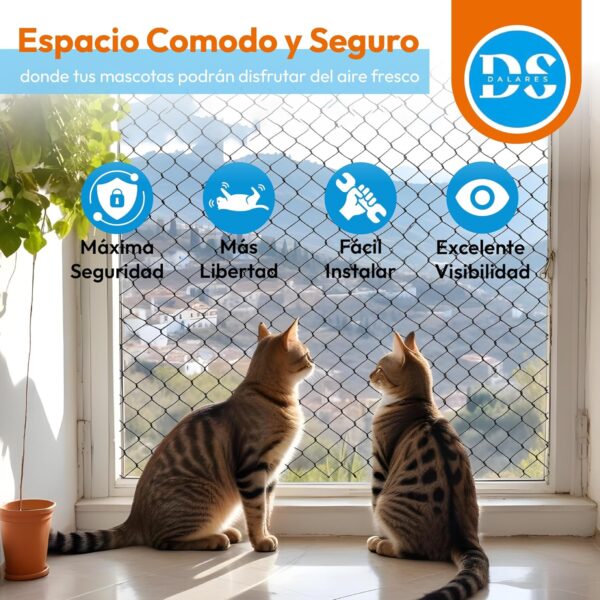 Red para Gatos Reforzada con Alambre