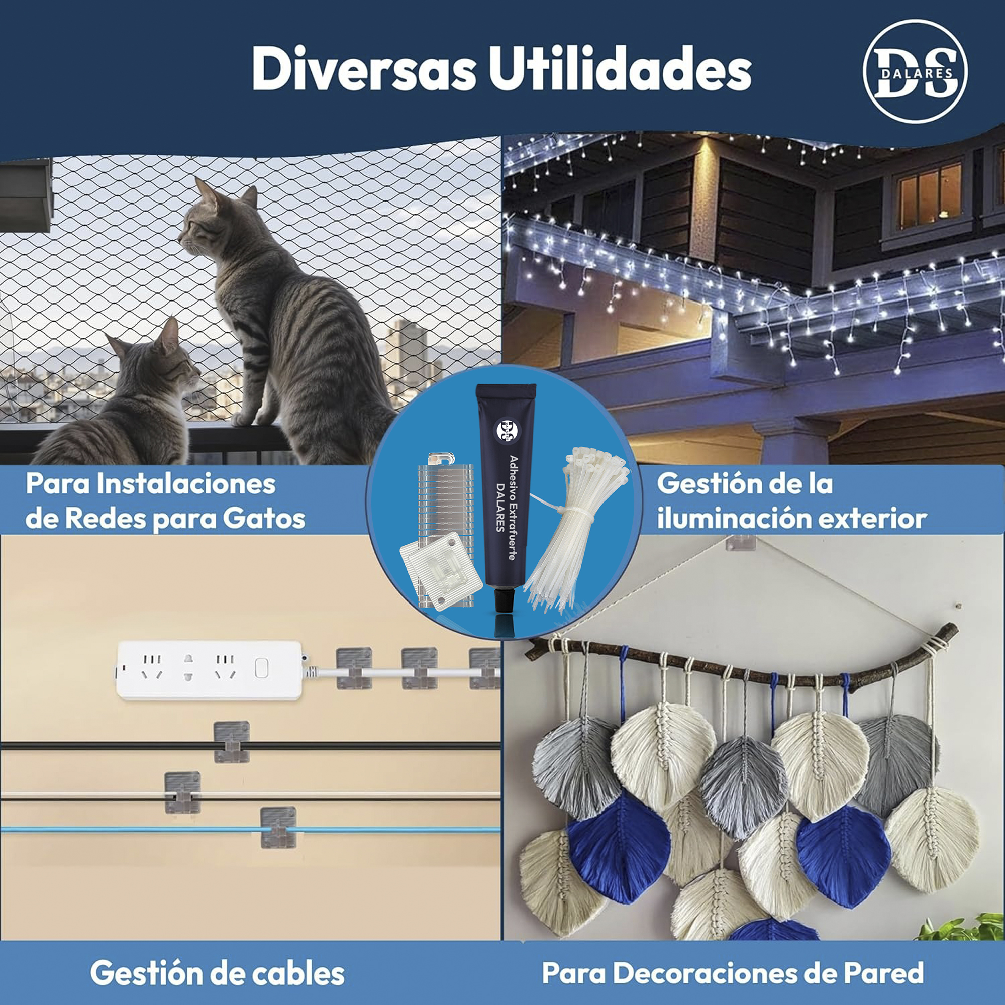 red para gatos transparente sin taladro kit fijacion red gatos sin taladro red polietileno gatos sin clavos red terraza gato sin taladro