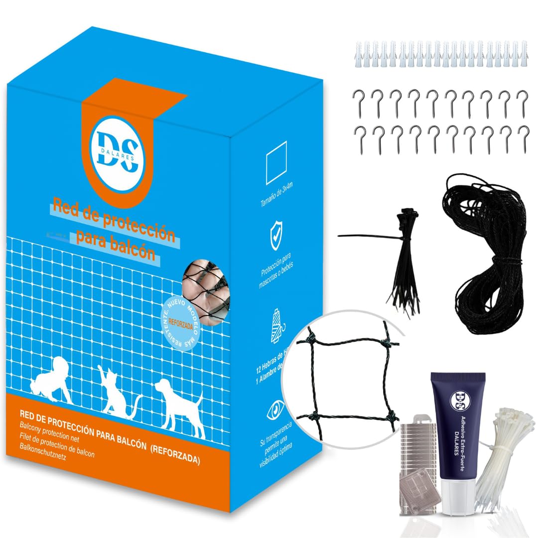 Pack Red reforzada para gatos + kit de fijación sin taladro