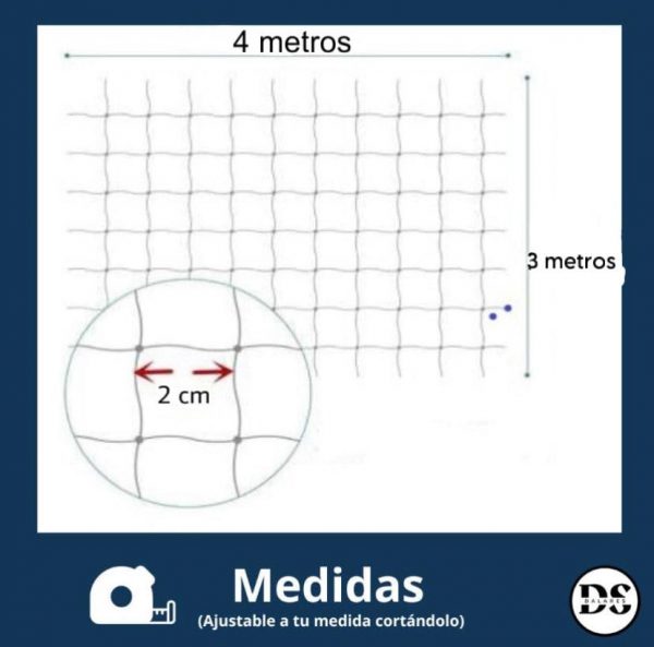 Pack Red para Gatos Sin Taladro 4x3m+Kit de Fijación sin Perforar - Imagen 2